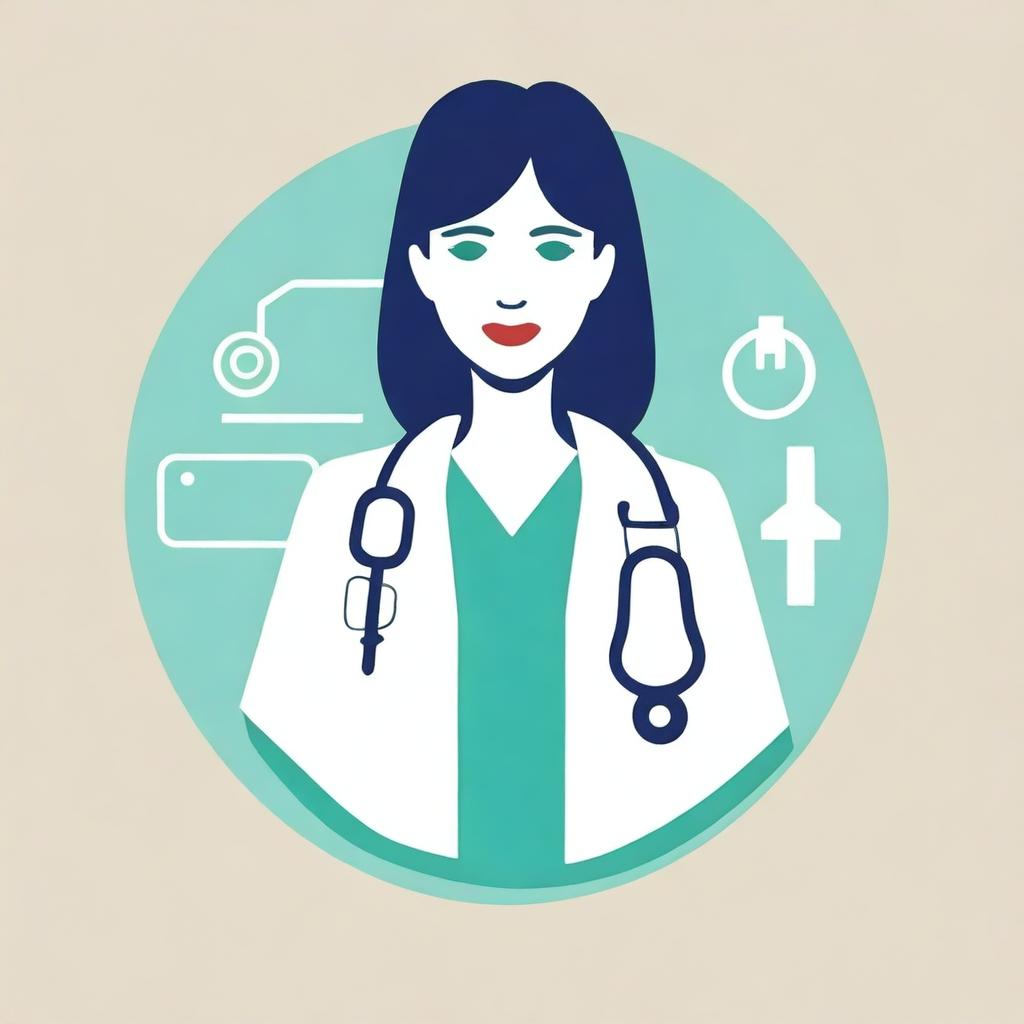 Create an image that represents the medical field, possibly including symbols such as a stethoscope, medical cross, or an image of a doctor or nurse