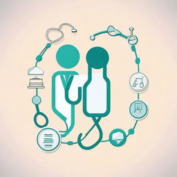 Create an image that represents the medical field, possibly including symbols such as a stethoscope, medical cross, or an image of a doctor or nurse