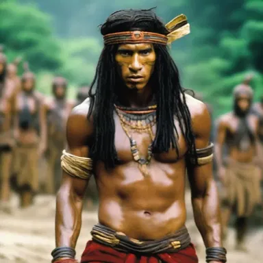 In the film 'Apocalypto', the main character is depicted wearing a breechcloth as part of his traditional attire.