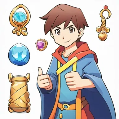 In the cartoon series, the protagonist possesses a transferable magical amulet that grants different powers to whoever owns it.