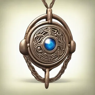 In the fantasy novel, the main character possesses a transferable amulet that allows him to travel between dimensions.