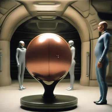 In the science fiction movie, humans discover a transferable device that can teleport them to other planets.