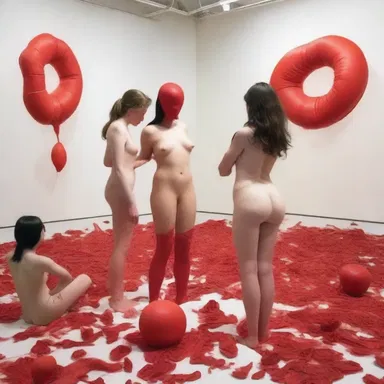 The controversial artist created a provocative exhibition that explored societal taboos, including an interactive installation representing an orgy.
