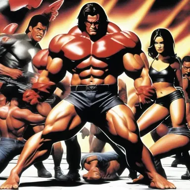 In the movie, the protagonist goes on an orgy of violence, taking down all the villains in his path.