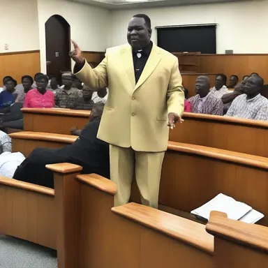 The controversial sermon by the preacher disgruntled some members of the congregation.