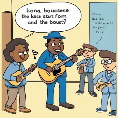 Why did the blues musician join the math club? Because he heard they were practicing rhythm and blues!