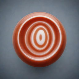 A round, polished sardonyx stone, depicted in a graphic style suitable for a logo.