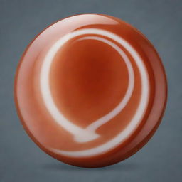 A round, polished sardonyx stone, depicted in a graphic style suitable for a logo.