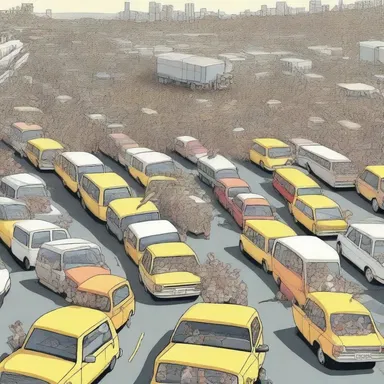 The cartoon depicted an exaggerated and humorous version of overpopulation, with crowded cities and traffic jams everywhere.