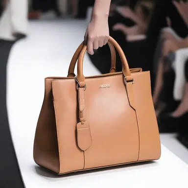 At the fashion show, a thief managed to swipe a designer handbag from the backstage dressing room.