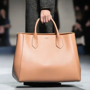 At the fashion show, a thief managed to swipe a designer handbag from the backstage dressing room.