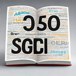 An image representing the concept of 3500 GRE words, possibly in the form of a large, overflowing book or a word cloud with various GRE vocabulary words