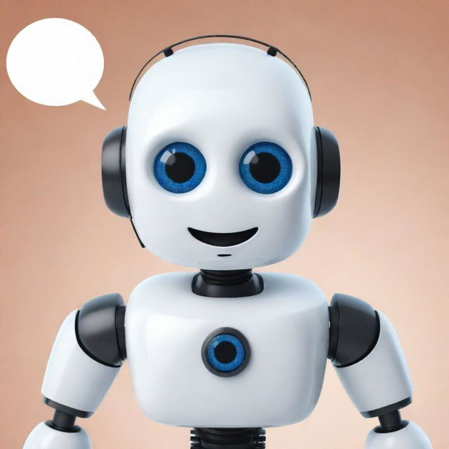 A friendly chatbot avatar speaking in Spanish with a warm and welcoming expression