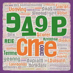 An image representing the concept of 3500 GRE words, possibly in the form of a large, overflowing book or a word cloud with various GRE vocabulary words