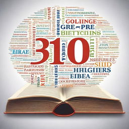 An image representing the concept of 3500 GRE words, possibly in the form of a large, overflowing book or a word cloud with various GRE vocabulary words