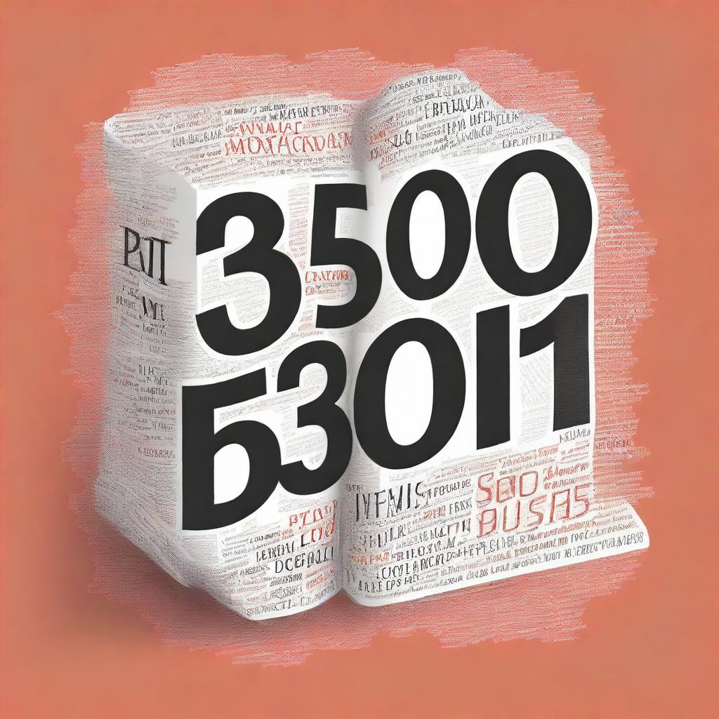 An image embodying the concept of '3500 Essential Words', possibly depicted as a hefty book with words pouring out or a word cloud composed of critical vocabulary