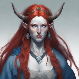 Generate an image of a motherly Firbolg woman