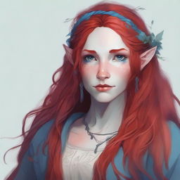 Generate an image of a motherly Firbolg woman