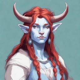 Generate an image of a motherly Firbolg woman