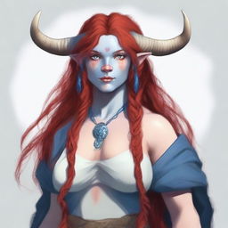 Generate an image of a motherly Firbolg woman