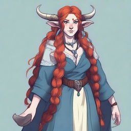 Generate an image of a motherly Firbolg woman