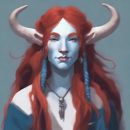 Generate an image of a motherly Firbolg woman