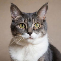 A cute, playful cat named Bean with a sleek, shiny coat and bright, curious eyes.