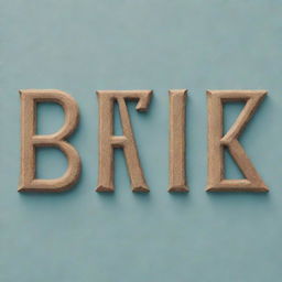 The word 'BACK' fashioned from a mixture of different text styles and fonts.