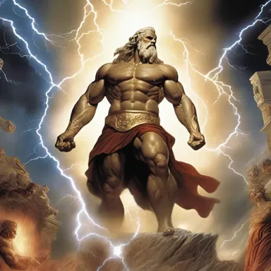 Zeus unleashed his thunderbolts upon the earth, causing chaos and destruction.