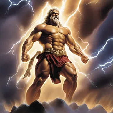 Zeus unleashed his thunderbolts upon the earth, causing chaos and destruction.