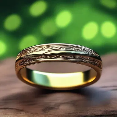 The magic ring was the connective that linked the realms of elves and humans in the mystical land.