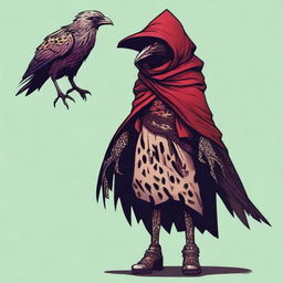 Generate an image of a kenku female in a cyberpunk setting