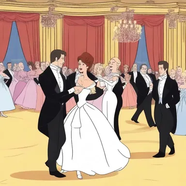 In the animated series, the characters danced the schottische at the grand ball.