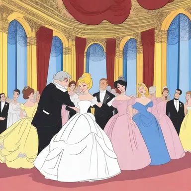 In the animated series, the characters danced the schottische at the grand ball.