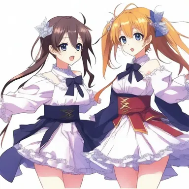 The main characters of the anime show performed a beautiful schottische routine together.