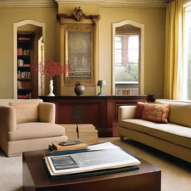 The coffee table in the living room was adorned with a paper-back book about architectural wonders around the world.