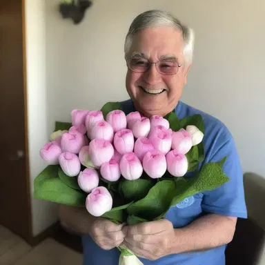 For their anniversary, Mark surprised his wife with a bouquet of false mallow flowers, knowing they were her favorite.