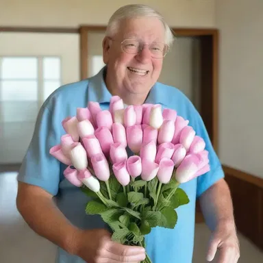 For their anniversary, Mark surprised his wife with a bouquet of false mallow flowers, knowing they were her favorite.