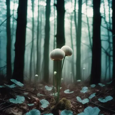 The haunted forest in the horror film 'The Witching Hour' was filled with eerie false mallow plants.