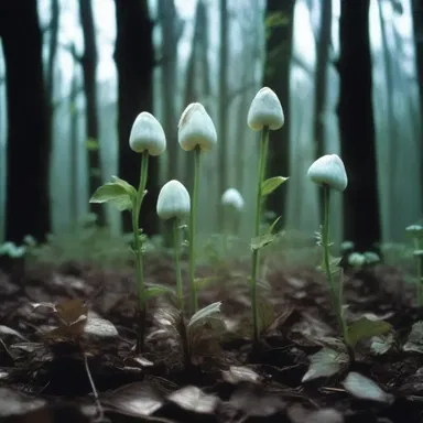 The haunted forest in the horror film 'The Witching Hour' was filled with eerie false mallow plants.