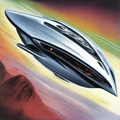 The futuristic spaceship had advanced technology that could decelerate instantaneously.