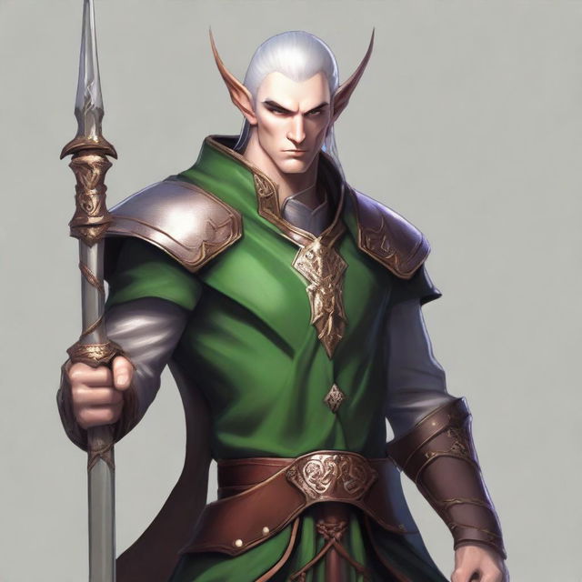 A tall and lean elf with rugged handsome features