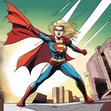 As the superhero was fighting the villain, it was high time for her to unleash her ultimate power and save the day.