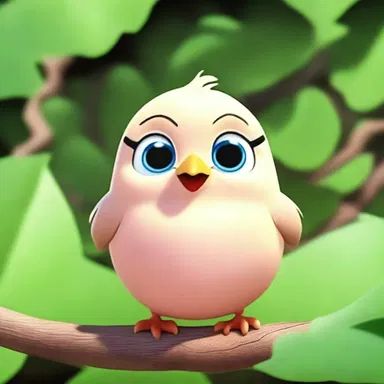 In the animated series, the precocial baby bird was depicted as being covered with down and having open eyes from the moment it hatched.