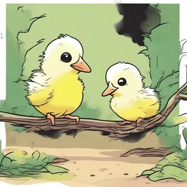 In the comic strip, the artist drew a panel showing the adorable precocial chicks, covered in down and with their eyes wide open, exploring their surroundings for the first time.