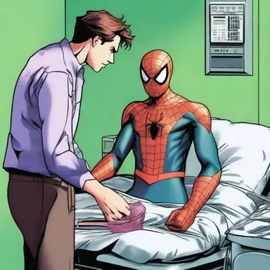 In the latest issue of 'Amazing Spider-Man', Peter Parker undergoes an echocardiography to assess the condition of his heart after a battle with the Green Goblin.