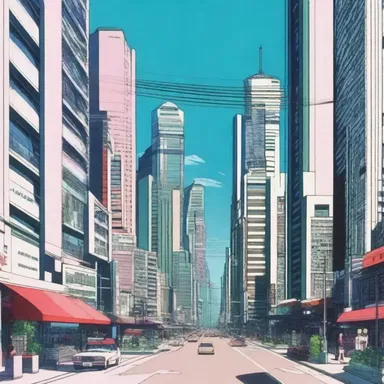 The anime series brought a unique and futuristic visual style to the tectonics of the virtual cityscape.