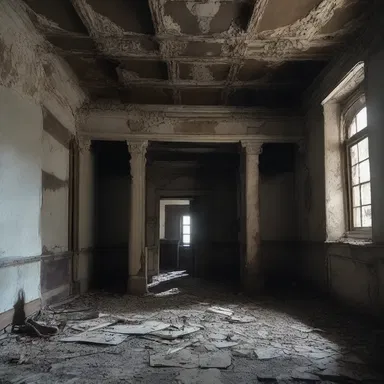 The horror movie took advantage of the eerie tectonics of the abandoned mansion, creating a truly terrifying atmosphere.