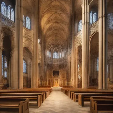The architect carefully incorporated symbols and sacred geometry into the tectonics of the cathedral, reflecting the deep religious significance of the structure.