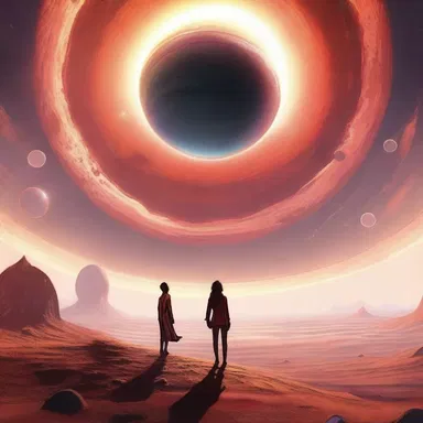 In this futuristic novel, the protagonist finds herself transported to an alternate universe where she embarks on a thrilling lark across different planets.
